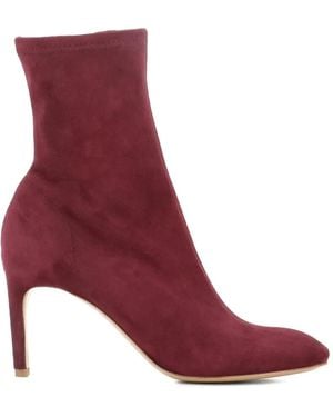 Roberto Del Carlo Bottines En Daim À Talon Aiguille - Red