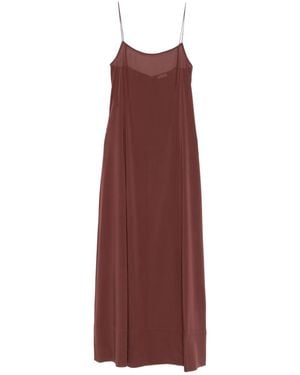 St. Agni Sheer Slip Straps Maxi Dress - Purple