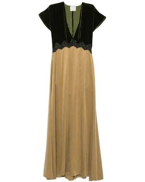 forte_forte V-Neck Maxi Dress - Green