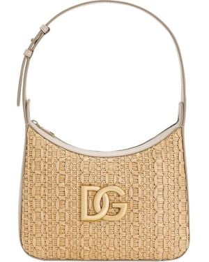 Dolce & Gabbana ラフィア ショルダーバッグ - ナチュラル