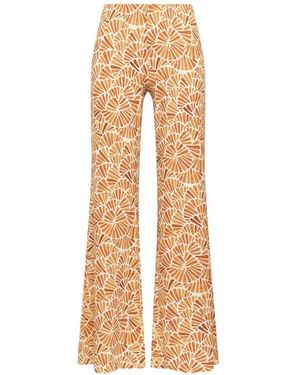 Maliparmi Elasticated-Waist Printed Trousers - Natural