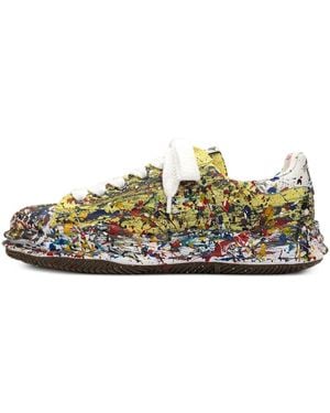 Maison Mihara Yasuhiro Blakey Paint-Splatter Trainers - Green