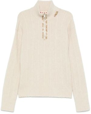 Marni Turtleneck Jumper - White