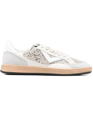 4b12 Play New Glitter-Embellished Sneakers - White