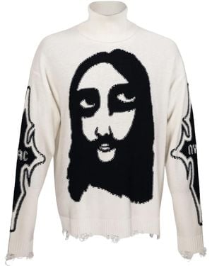 Haculla Jersey PRAISING con motivo de cara - Negro