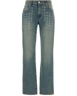 GIMAGUAS Emily Eyelet-Embroidered Jeans - Blue
