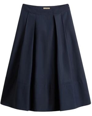 Woolrich Pleated Straight Skirt - Blue
