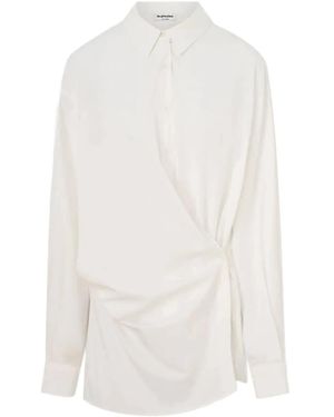 LA PISCINE Draped Shirt - White