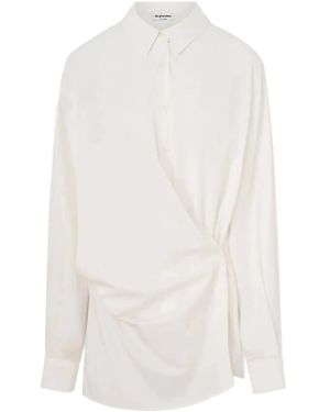 LA PISCINE Draped Shirt - White
