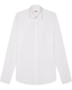 Fursac Wing-Collar Long-Sleeve Shirt - White