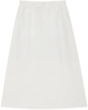 JNBY A-Line Ramie Skirt - White