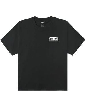 Obey Propaganda Services Logo-Print T-Shirt - Black