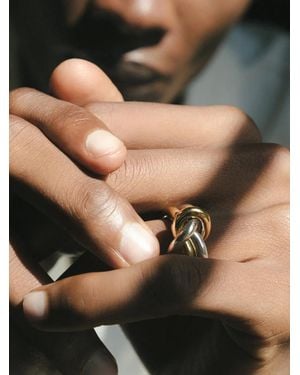 NORMA JEWELLERY Xl Hydra Knot-Detail Ring - Black