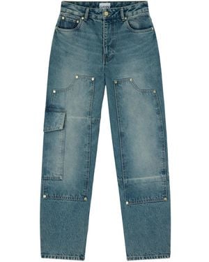 Ganni Panelled Jeans - Blue