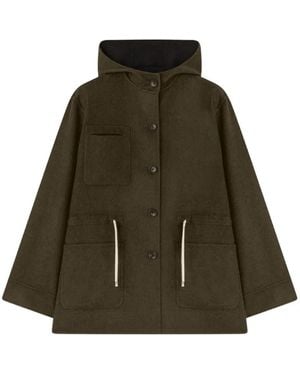 RETORI Rope-Detail Reversible Wool Parka - Green