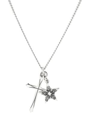 Emanuele Bicocchi Cross Star-Pendant Necklace - Metallic