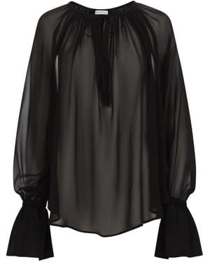 Nina Ricci Sheer Blouse - Black