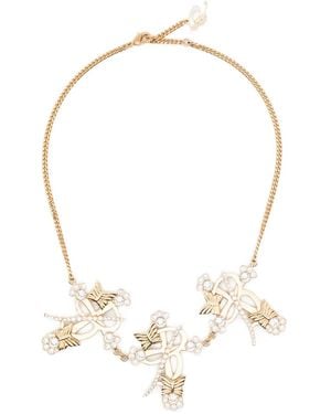 Blumarine Cross Choker - Natural