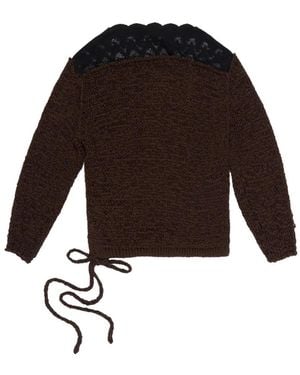 Bimba Y Lola Lace-Detail Jumper - Black