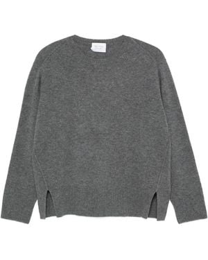 Be You Side-Slit Cashmere Sweater - Grey