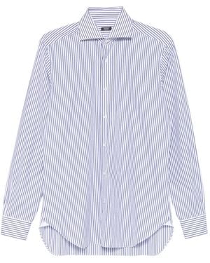 Barba Napoli Striped Shirt - White