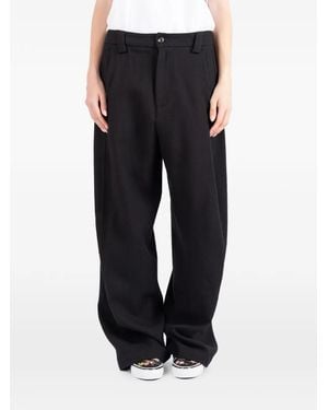 Societe Anonyme Bloom Wide-Leg Wool Trousers - Black