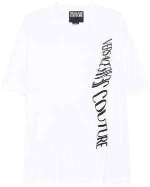 Versace Jeans Couture Vertical-logo T-shirt - ホワイト