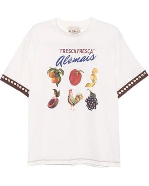 ALÉMAIS Mercado Tシャツ - ホワイト