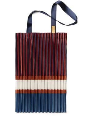 MULTITUDES BAGS Borsa Tote Chiavari A Righe - Rosso