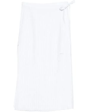 Barena Lucietta Plico Pleated Skirt - White