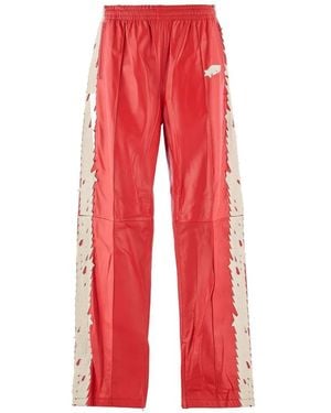 SAINT Mxxxxxx X Bape Logo-Patch Star-Appliqué Track Trousers - Red