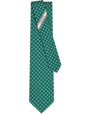 Ferragamo Gemusterte Seidenkrawatte - Grün