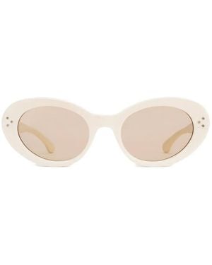Sporty & Rich Oval-Frame Sunglasses - Natural