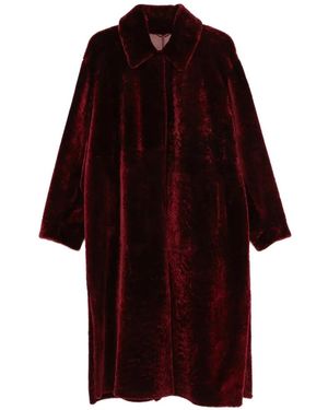 Manzoni 24 Spread-Collar Coat - Red