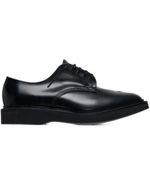 Comme des Garçons Embroidered Leather Shoes - Black
