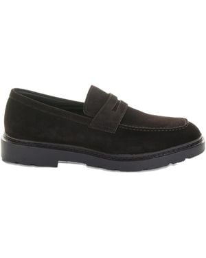 Fratelli Rossetti Penny-Loafer aus Wildleder - Schwarz