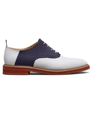 Thom Browne カラーブロック パネル オックスフォードシューズ - ホワイト