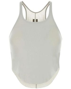Rick Owens Ribbed-Knit Racerback Tank Top - White