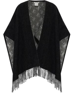 Jimmy Choo Poncho Mit Monogrammmuster - Schwarz