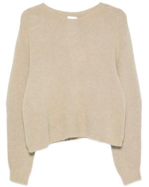 Marella Mllgiunco Crew Neck Knit Sweater - Natural