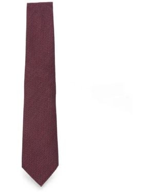 Canali Micro-Pattern Silk-Blend Tie - Purple