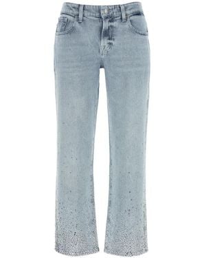 7 For All Mankind Calie Crystal-Embellished Jeans - Blue