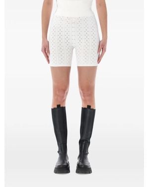 JW Anderson Pointelle Bow Shorts - White
