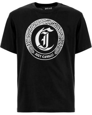 Just Cavalli ロゴ Tシャツ - ブラック
