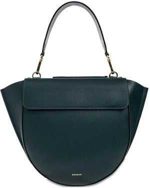 Wandler Medium Hortensia Leather Shoulder Bag - Blue