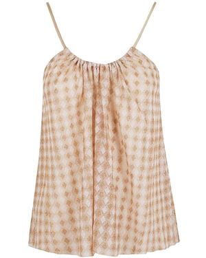 Forte Forte Haut Sans Manches À Losanges - Neutre