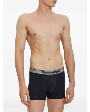 DSquared² Logo-Waistband Boxer Briefs - Blue