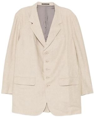 Yohji Yamamoto Single-Breasted Blazer - Natural