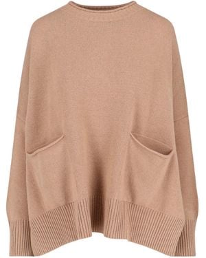 Ma'ry'ya Side-Split-Detail Jumper - Natural