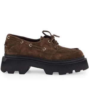 Santoni Platform Lace-Up Shoes - Brown